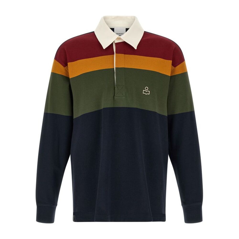Isabel Marant Blue Cotton Polo Men's Shirt